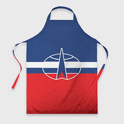Фартук кулинарный Флаг космический войск РФ, цвет: 3D-принт