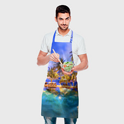 Фартук кулинарный Таиланд - тропический оазис, цвет: 3D-принт — фото 2
