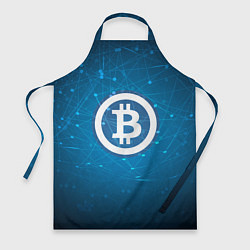 Фартук кулинарный Bitcoin Blue, цвет: 3D-принт
