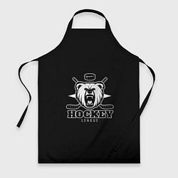 Фартук кулинарный Bear hockey, цвет: 3D-принт
