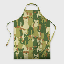 Фартук Камуфляж- зелёные кошки