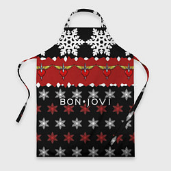 Фартук кулинарный Праздничный Bon Jovi, цвет: 3D-принт