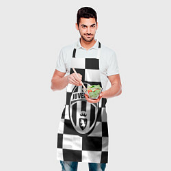 Фартук кулинарный FC Juventus: W&B Grid, цвет: 3D-принт — фото 2