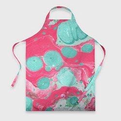 Фартук кулинарный Watercolor: Pink & Turquoise, цвет: 3D-принт