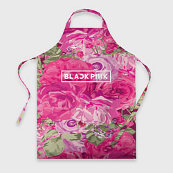 Фартук кулинарный Black Pink: Abstract Flowers, цвет: 3D-принт
