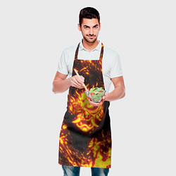 Фартук кулинарный Cyberpunk 2077: FIRE SAMURAI, цвет: 3D-принт — фото 2
