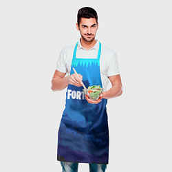 Фартук кулинарный Fortnite: Blue Forest, цвет: 3D-принт — фото 2