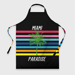Фартук кулинарный Miami Paradise, цвет: 3D-принт