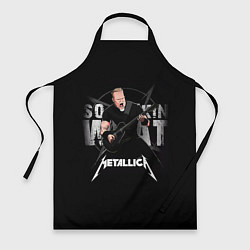 Фартук кулинарный Metallica black, цвет: 3D-принт
