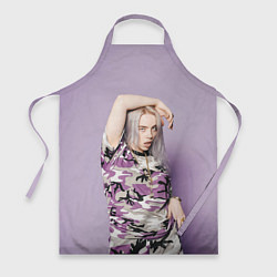 Фартук кулинарный Billie Eilish: Violet Camo, цвет: 3D-принт