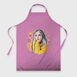 Фартук кулинарный Billie Eilish Pink Art, цвет: 3D-принт