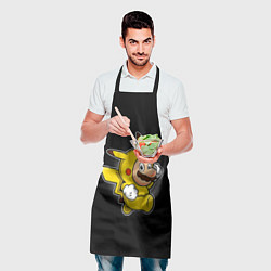 Фартук кулинарный Марио в костюме пикачу, цвет: 3D-принт — фото 2