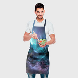 Фартук кулинарный Космос фрактал, цвет: 3D-принт — фото 2