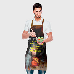 Фартук кулинарный Ведьмаку заплатите, цвет: 3D-принт — фото 2