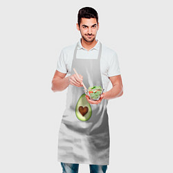 Фартук кулинарный Авокадо сердечко, цвет: 3D-принт — фото 2