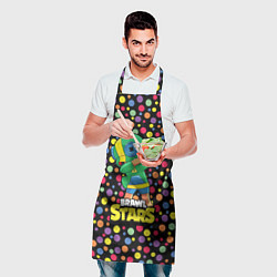 Фартук кулинарный Brawl Stars Leon, Dab, цвет: 3D-принт — фото 2