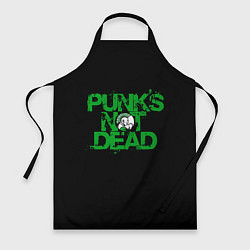 Фартук кулинарный Punks Not Dead, цвет: 3D-принт
