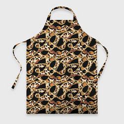 Фартук кулинарный Versace Леопардовая текстура, цвет: 3D-принт