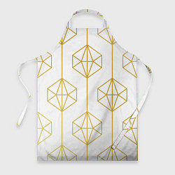 Фартук кулинарный Геометрический орнамент золото, цвет: 3D-принт