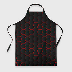Фартук кулинарный 3D black & red, цвет: 3D-принт