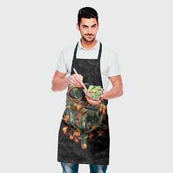 Фартук кулинарный Космическая музыка music, цвет: 3D-принт — фото 2
