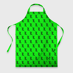 Фартук кулинарный Эл паттерн зеленый, цвет: 3D-принт
