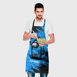 Фартук кулинарный AMONG US - Синий в Короне, цвет: 3D-принт — фото 2