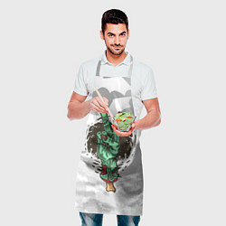 Фартук кулинарный Zombie peace hand, цвет: 3D-принт — фото 2