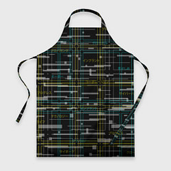 Фартук кулинарный Cyberpunk Tartan, цвет: 3D-принт