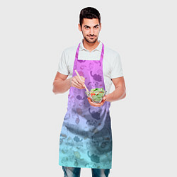Фартук кулинарный Котики в полете, цвет: 3D-принт — фото 2