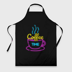 Фартук кулинарный Время кофе Неон, цвет: 3D-принт