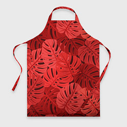 Фартук кулинарный Тропические листья Монстера, цвет: 3D-принт