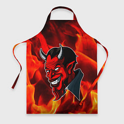 Фартук кулинарный The devil is on fire, цвет: 3D-принт