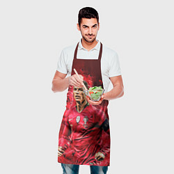 Фартук кулинарный Криштиану Роналду Португалия, цвет: 3D-принт — фото 2