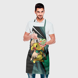 Фартук кулинарный Пикачу в костюме совы, цвет: 3D-принт — фото 2