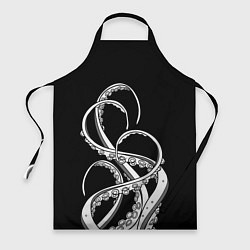 Фартук кулинарный Octopus Black and White, цвет: 3D-принт