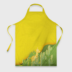 Фартук кулинарный Милый жираф в кактусах, цвет: 3D-принт