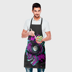 Фартук кулинарный Череп с наушниками, цвет: 3D-принт — фото 2
