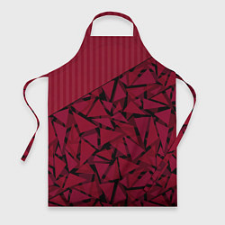 Фартук кулинарный Красный комбинированный узор, цвет: 3D-принт