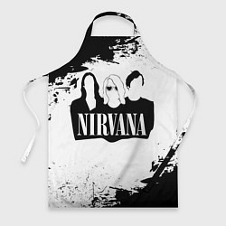 Фартук Нирвана Рок Группа Гранж ЧБ Nirvana