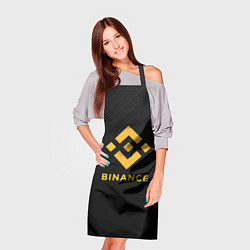 Фартук кулинарный БИНАНС ЛОГО CARBON BINANCE LOGO, цвет: 3D-принт — фото 2