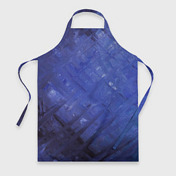 Фартук кулинарный Синие акварельные мазки, цвет: 3D-принт