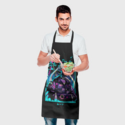Фартук кулинарный Сейлор Мун неон, цвет: 3D-принт — фото 2
