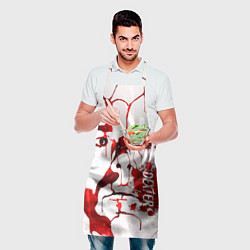 Фартук кулинарный Декстер, портрет кровью, цвет: 3D-принт — фото 2