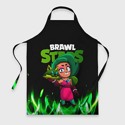 Фартук LOLA ЛОЛА BRAWLSTARS зеленый огонь