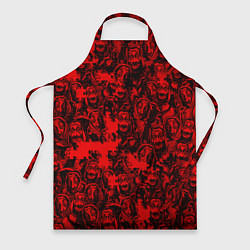 Фартук кулинарный LA CASA DE PAPEL RED CODE PATTERN, цвет: 3D-принт