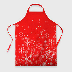 Фартук кулинарный Летящие снежинки, цвет: 3D-принт