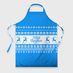 Фартук кулинарный MERRY CHRISTMAS BLUE, цвет: 3D-принт