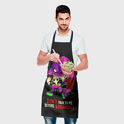 Фартук кулинарный DONT TALK TO ME BEFORE BREAKFAST - Evangelion, цвет: 3D-принт — фото 2