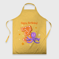 Фартук кулинарный Третий день рождения, цвет: 3D-принт